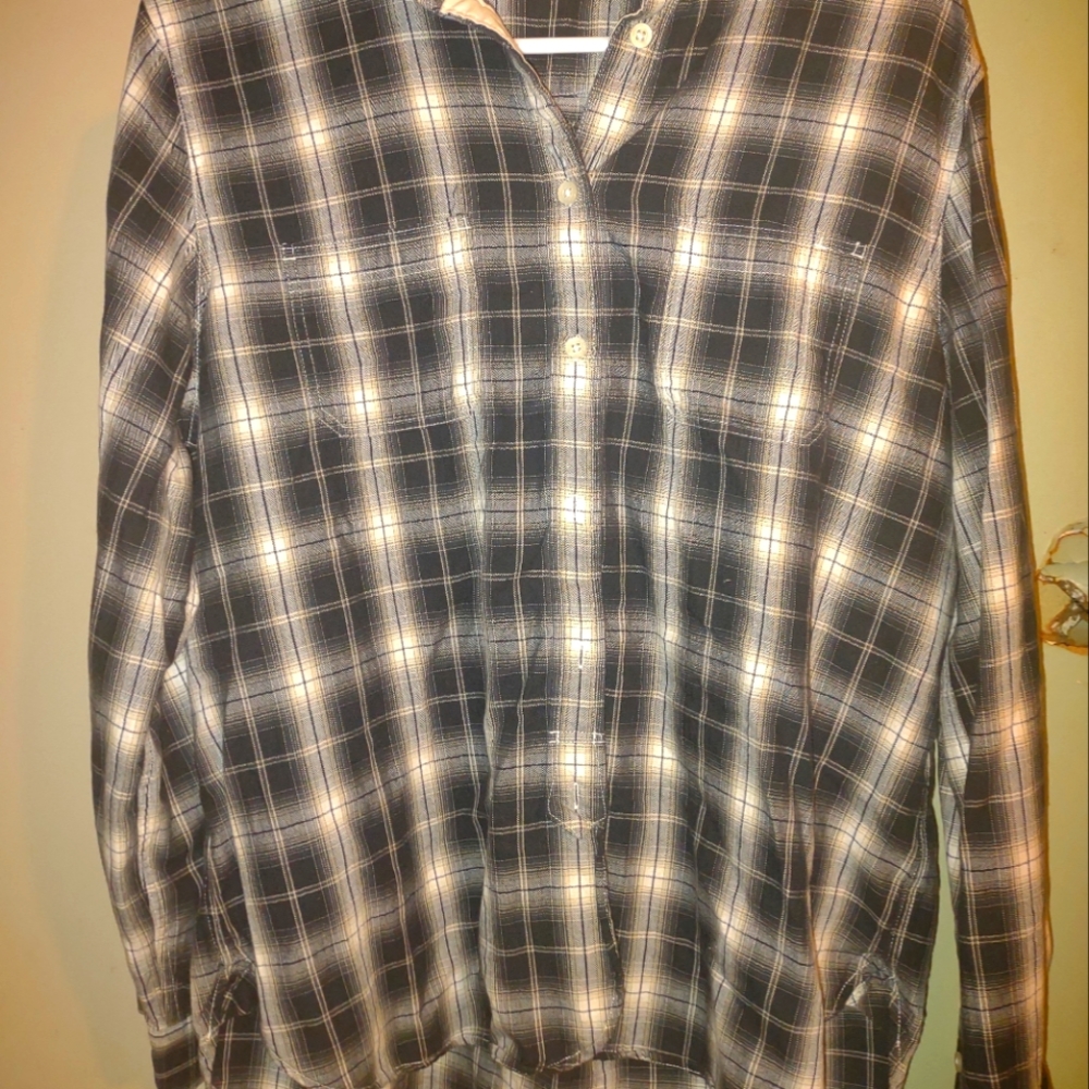 Lauren jeans company Ralph Lauren button up plaid long sleeve shirt size‎ Large